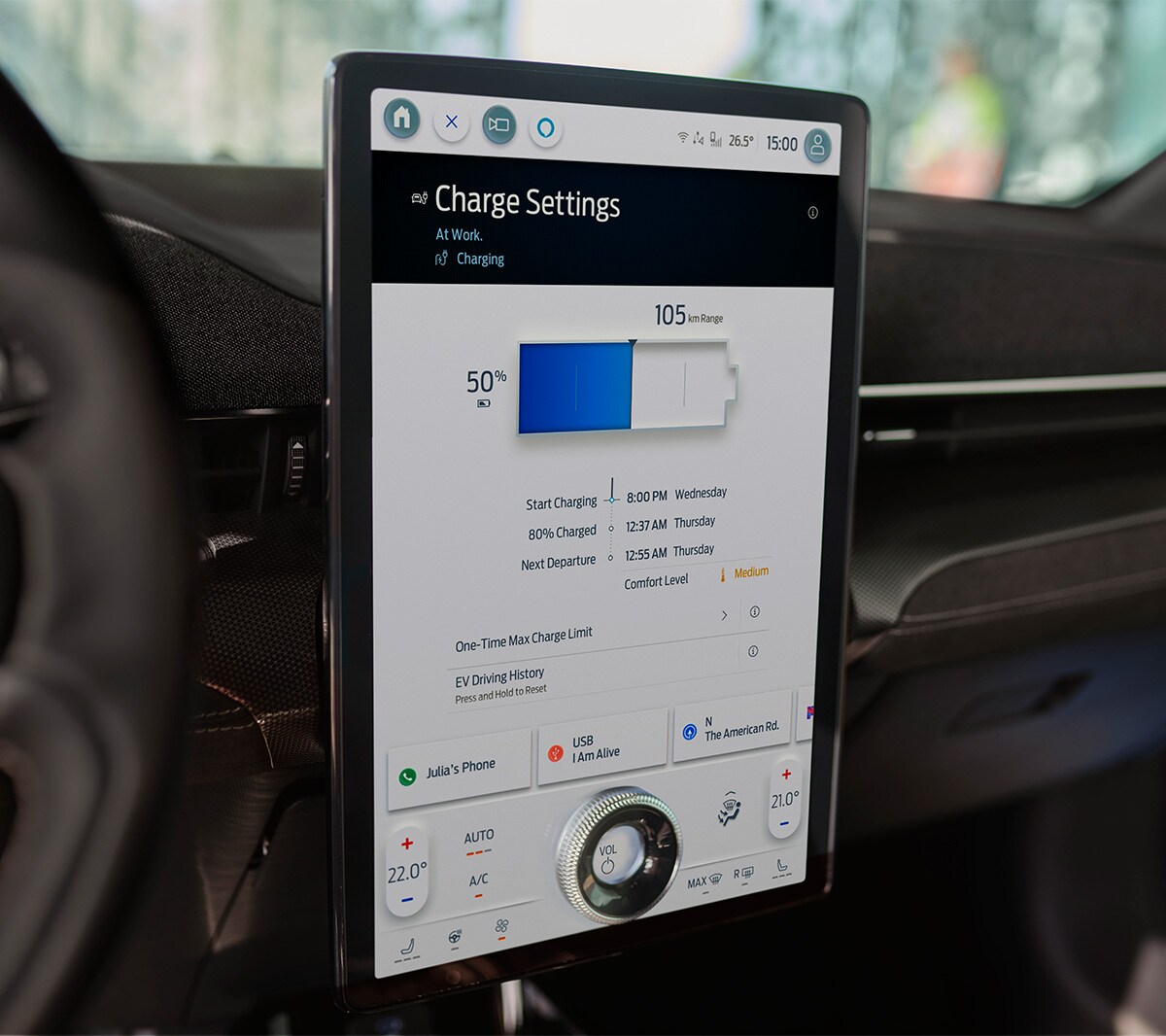 All-New Ford Mustang Mach-E GT interior, displaying the Generation SYNC screen