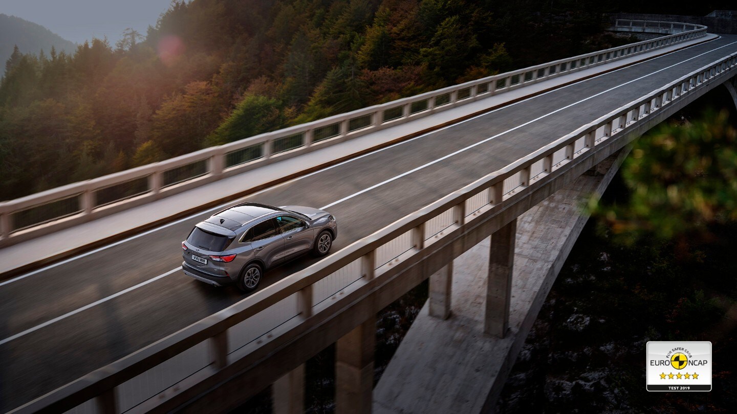 Ford Kuga side view with NCAP logo