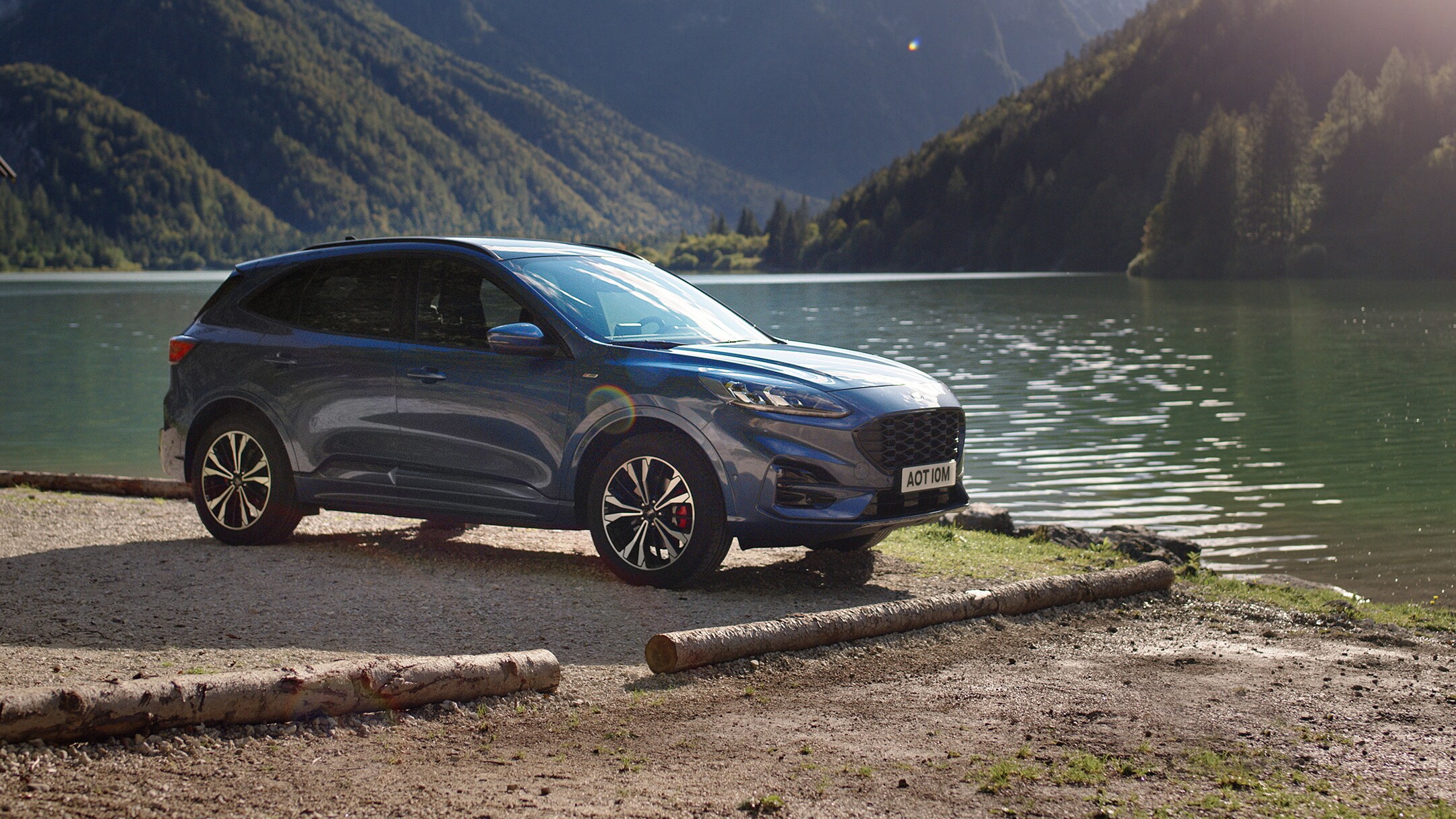 Red Kuga Plug-In Hybrid side view