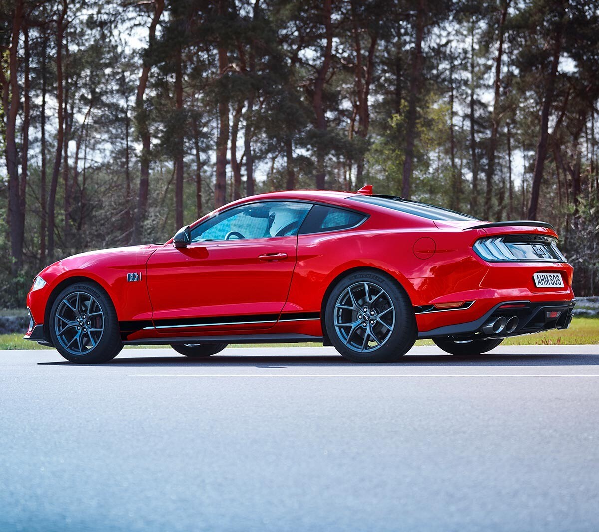 Ford Mustang Mach 1 rear three quarter view