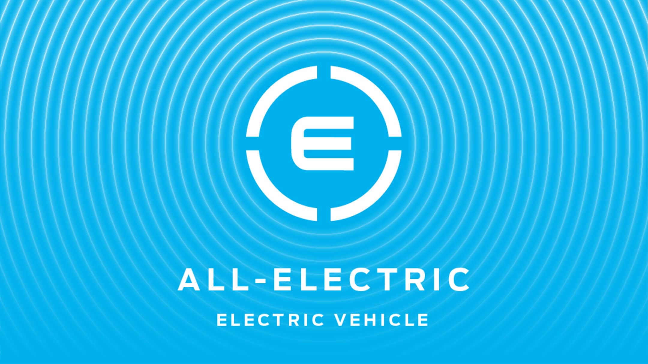 Logo de véhicule 100 % électrique.
