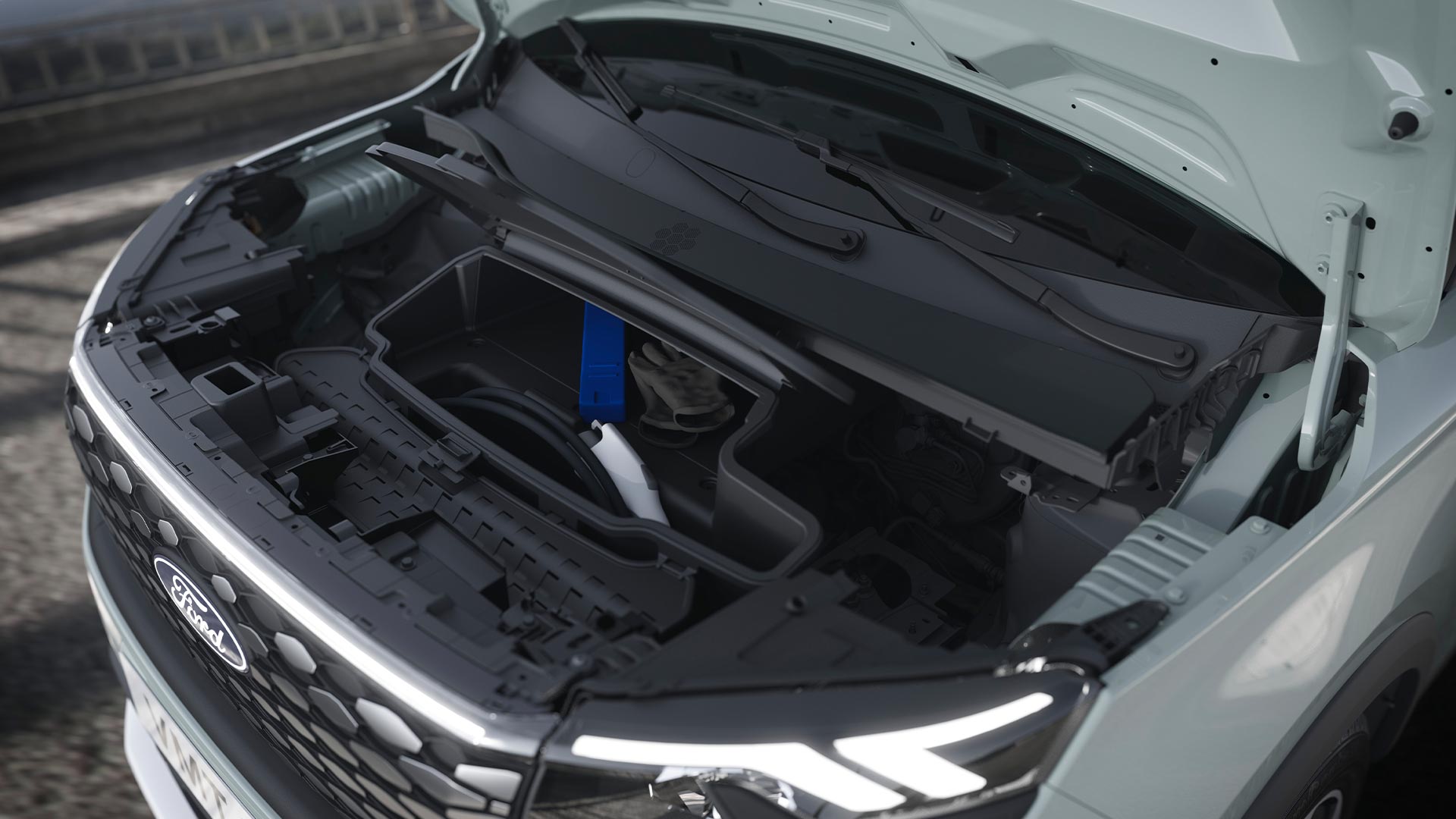 Ford E-Tourneo Courier Active vue sous le capot