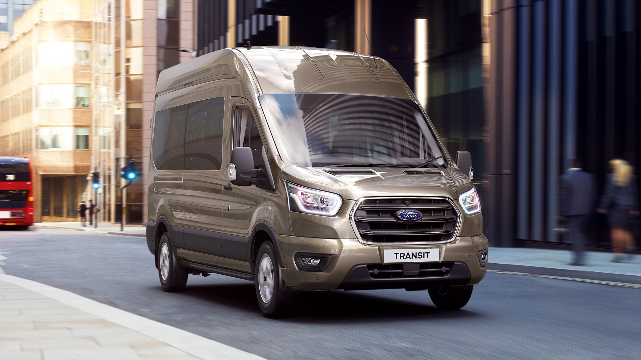 All New Ford Transit Minibus side view 