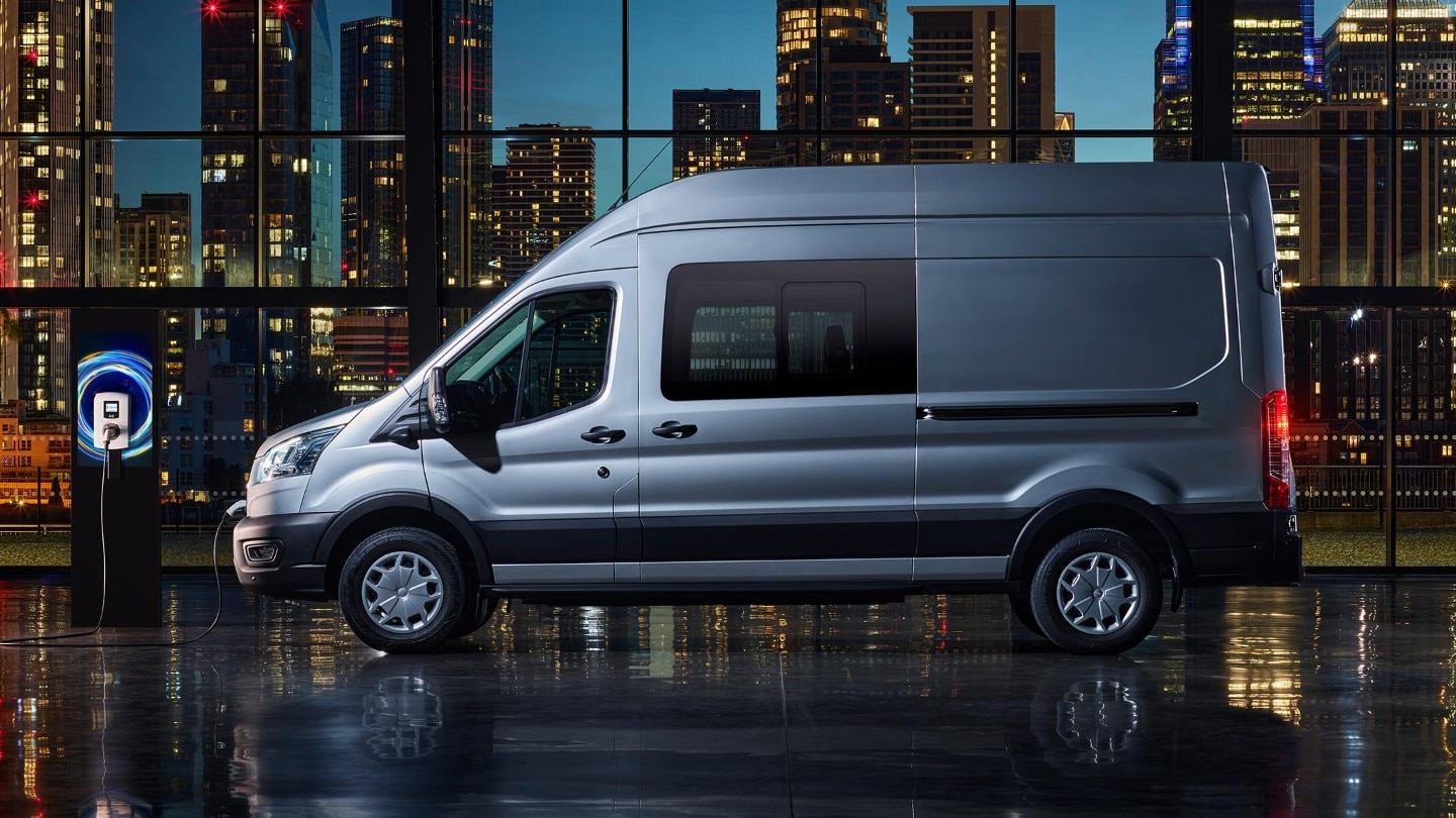 Ford E-Transit exterior view charging
