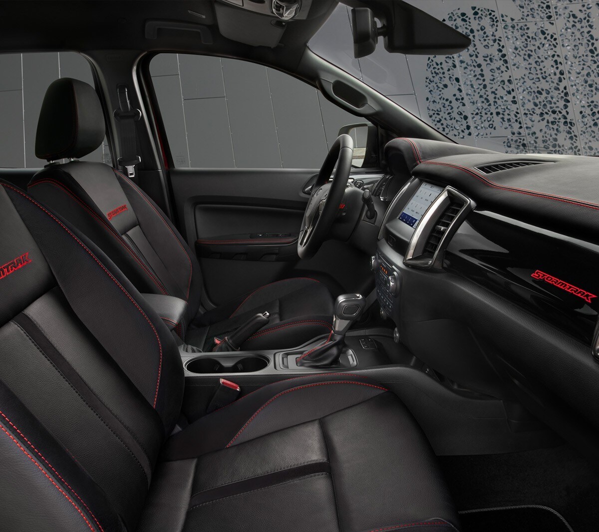 Ford Ranger Stormtrak interior view showing seats