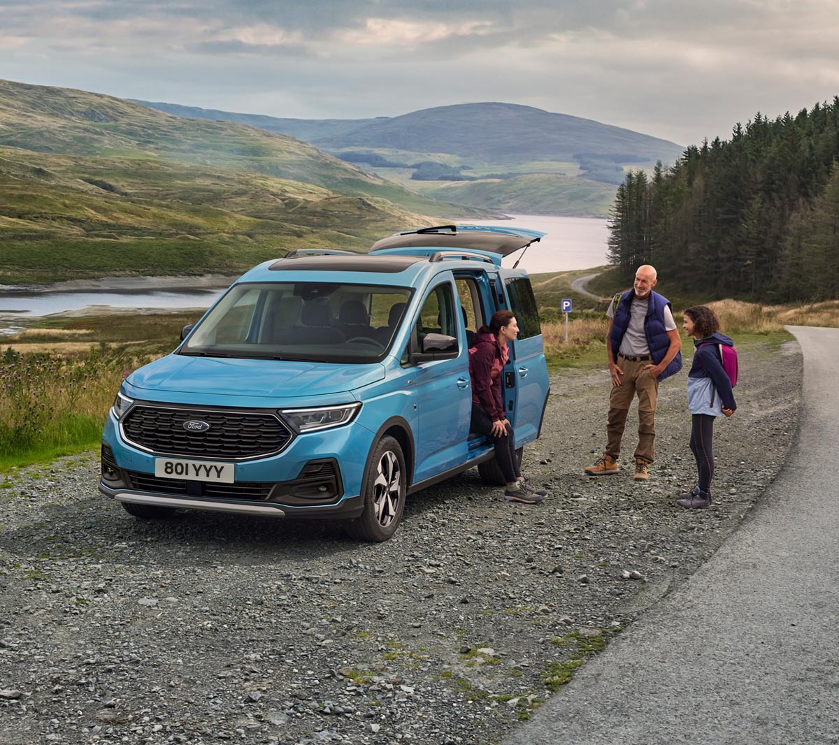 Ford Tourneo Connect showing front bumper and skid plate