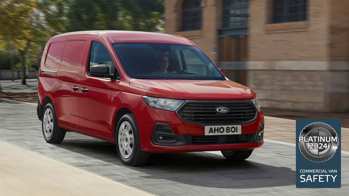 Red Ford Transit Custom