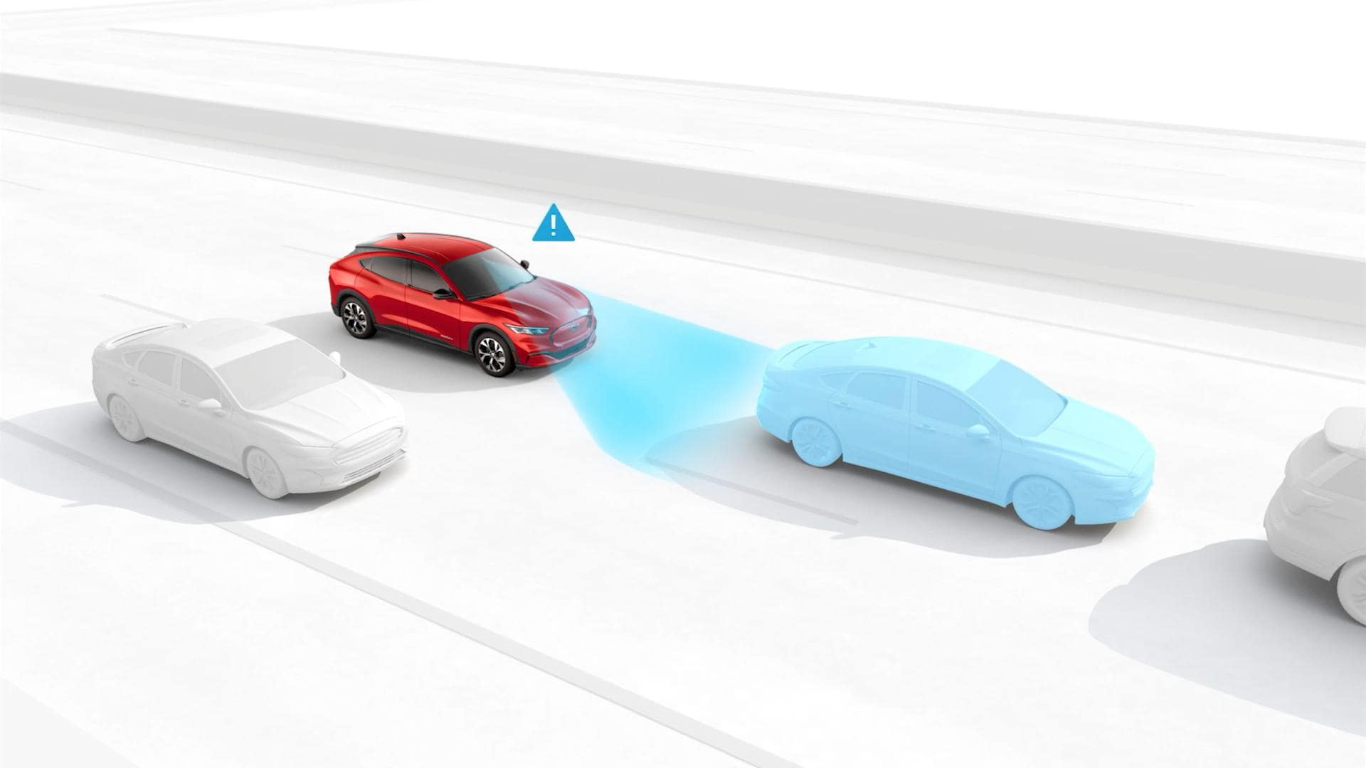 Illustration du système d’alerte du conducteur sur un véhicule Ford.