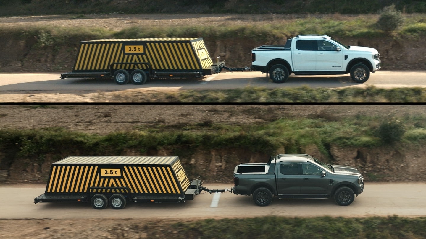 Film Ranger contre Ranger : Le Ranger Plug-in Hybrid et le Ranger 2.0 litres diesel sʼaffrontent dans une série de défis. 